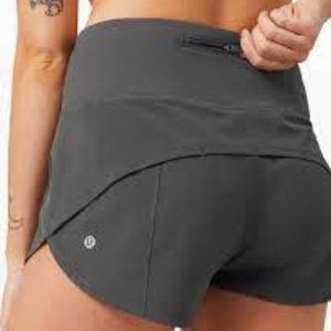LULULEMON Speed Up Short HR high rise 2.5" Size 6 GRAPHITE GREY GGRE NWT